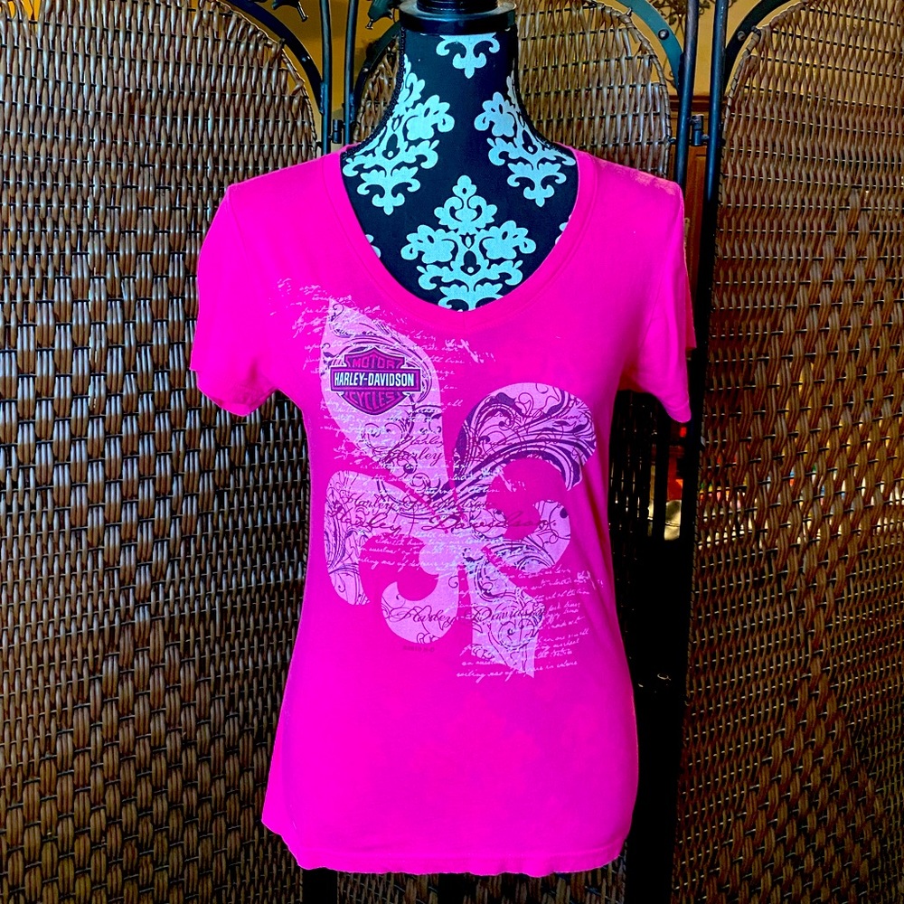 Harley Davidson pink short sleeve top women’s size small